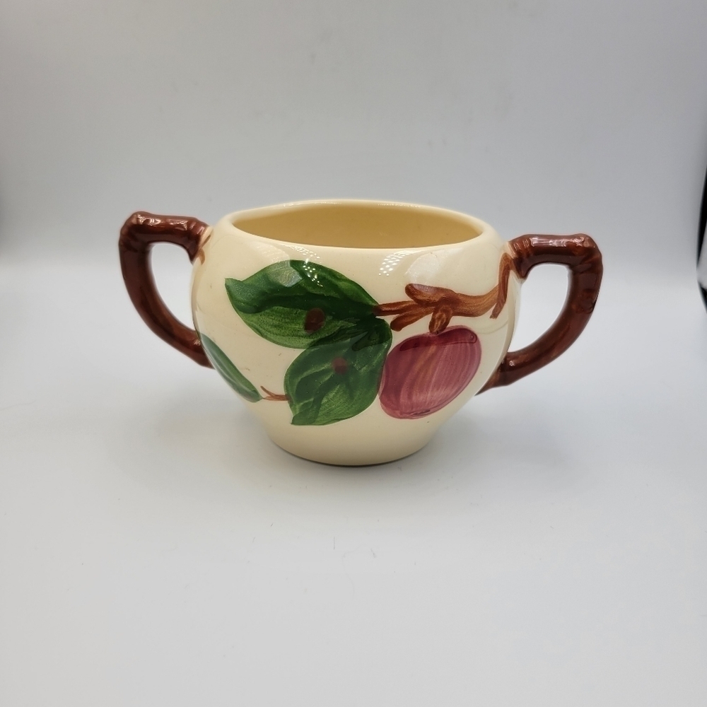 Vintage Franciscan Apple Double Handled Sugar Bowl